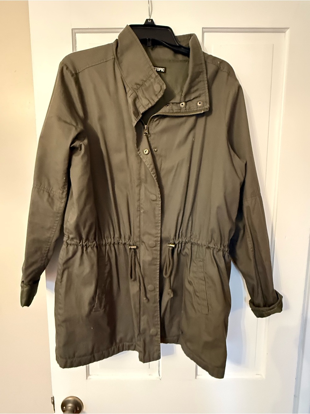 Hot Topic Olive Green Utility Jacket - Drawstring Waist